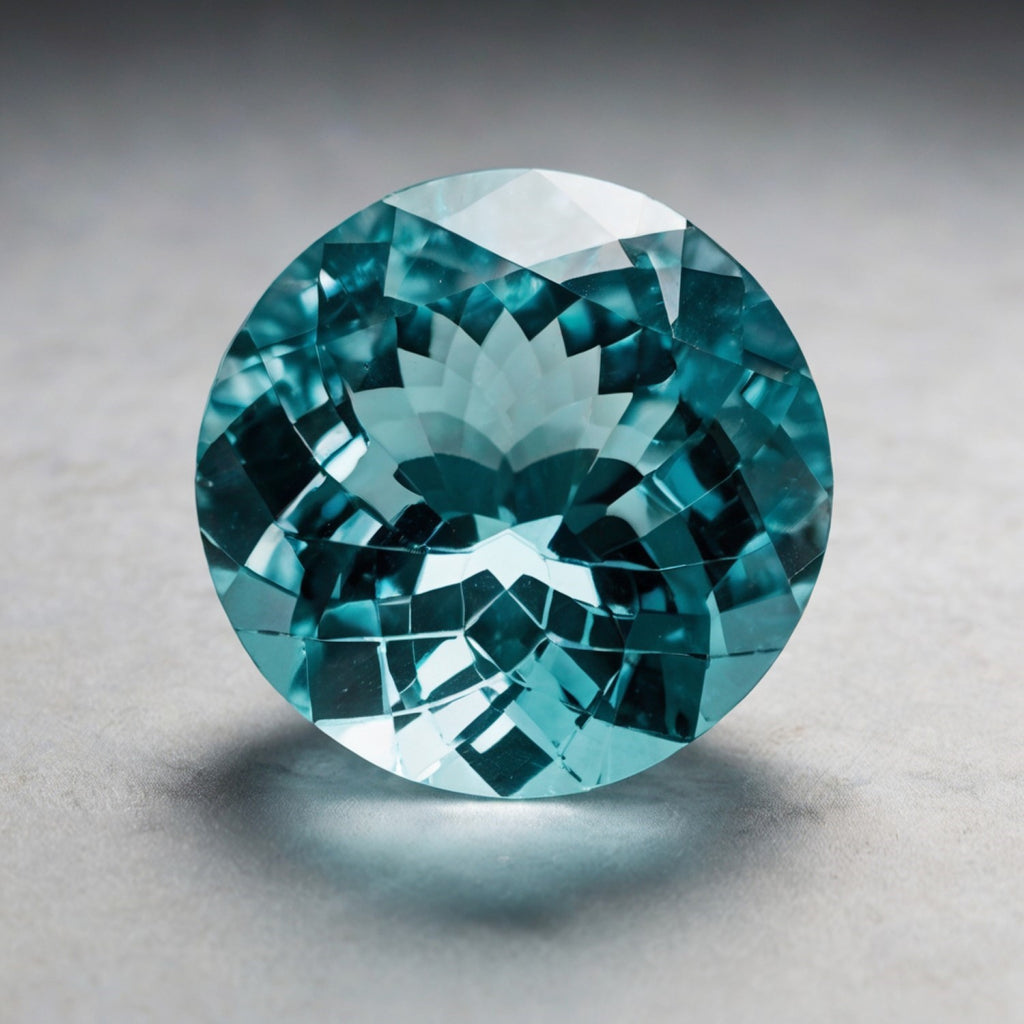 Aquamarine 1PC Tiny 5x5 MM Round Faceted Blue Sparkling Semi Precious Loose Gemstone