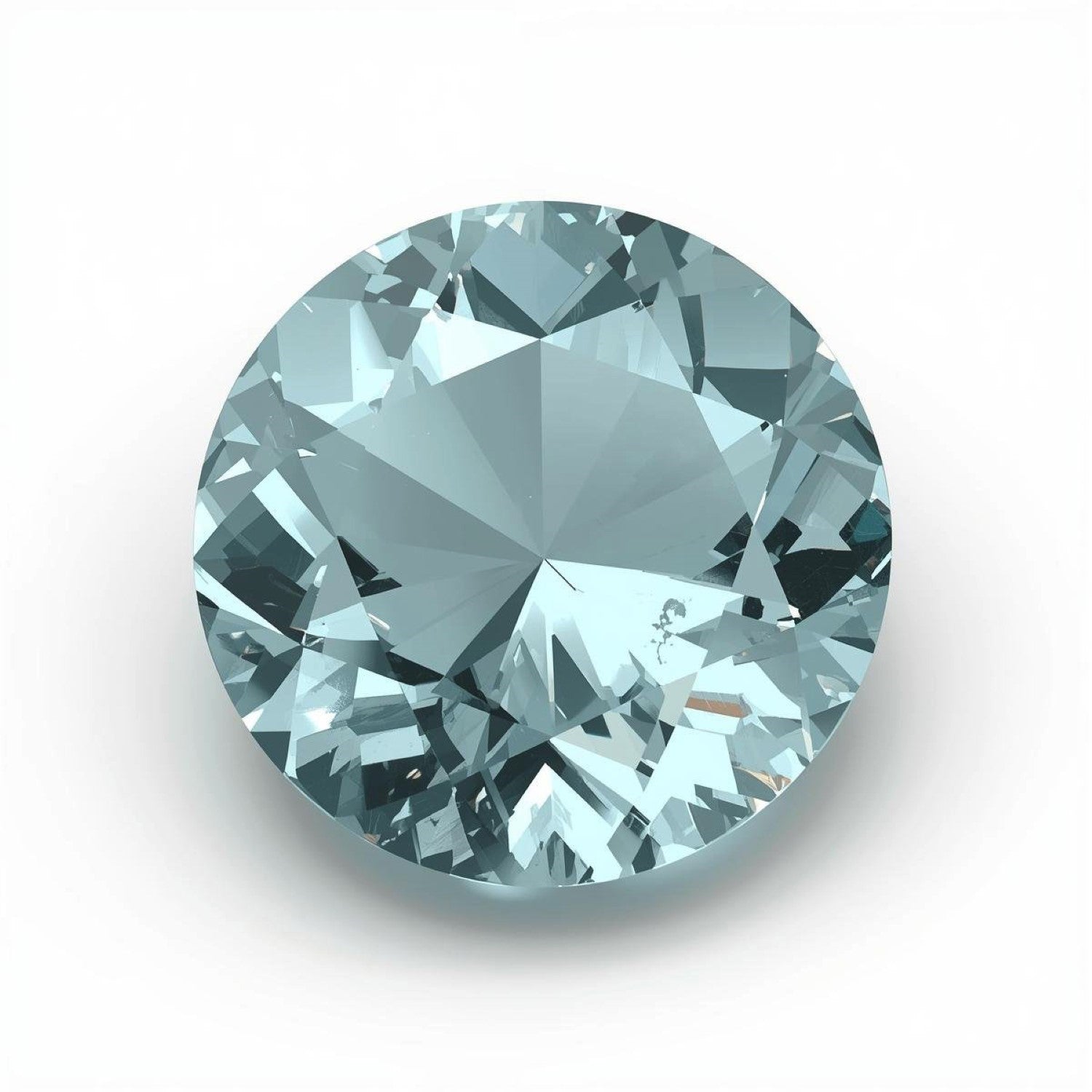 Aquamarine 1PC Tiny 6x6 MM Round Faceted Blue Polished Semi Precious Loose Gemstones Sekundär produktbild