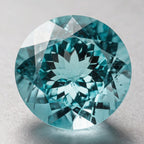 Aquamarine 1PC Medium 9x9 MM Round Faceted Blue Lustrous Semi Precious Loose Gemstone