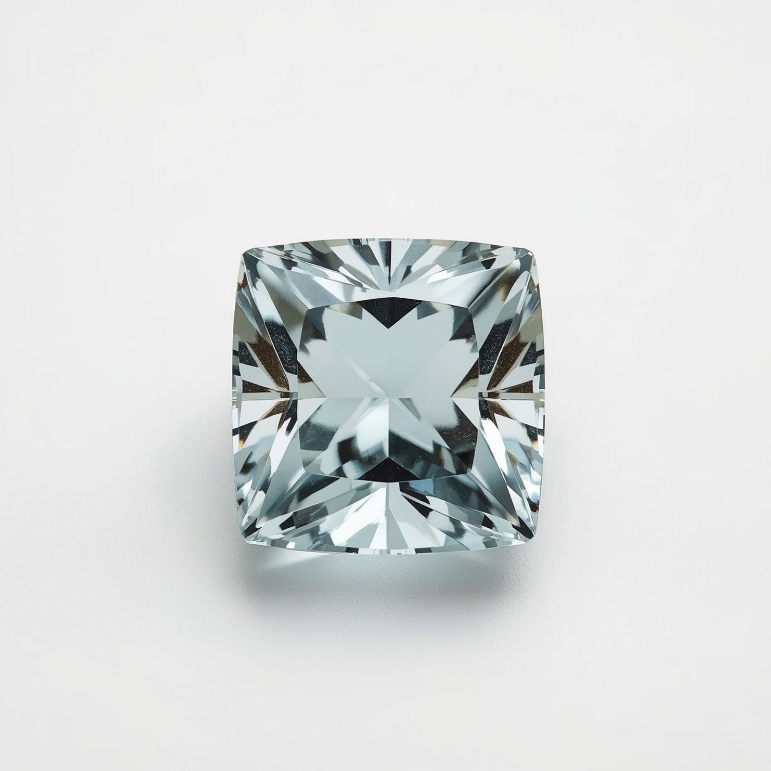 Aquamarine 1PC Large 11x11 MM Square Faceted Blue Fine Semi Precious Gems Sekundär produktbild