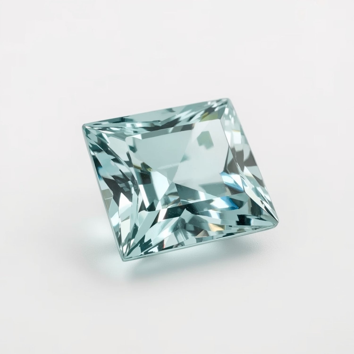 Aquamarine 1PC Large 12x12 MM Square Faceted Blue High-Quality Semi Precious Loose Gems Immagine principale del prodotto