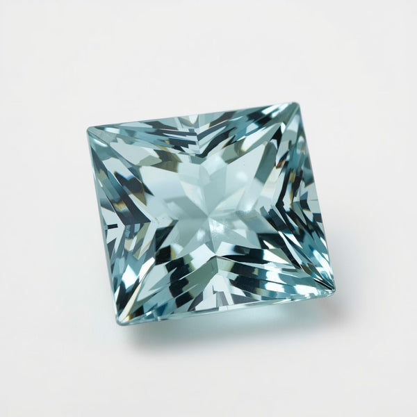 Aquamarine 1PC Chunky 13x13 MM Square Faceted Blue Natural Semi Precious Loose Gemstone