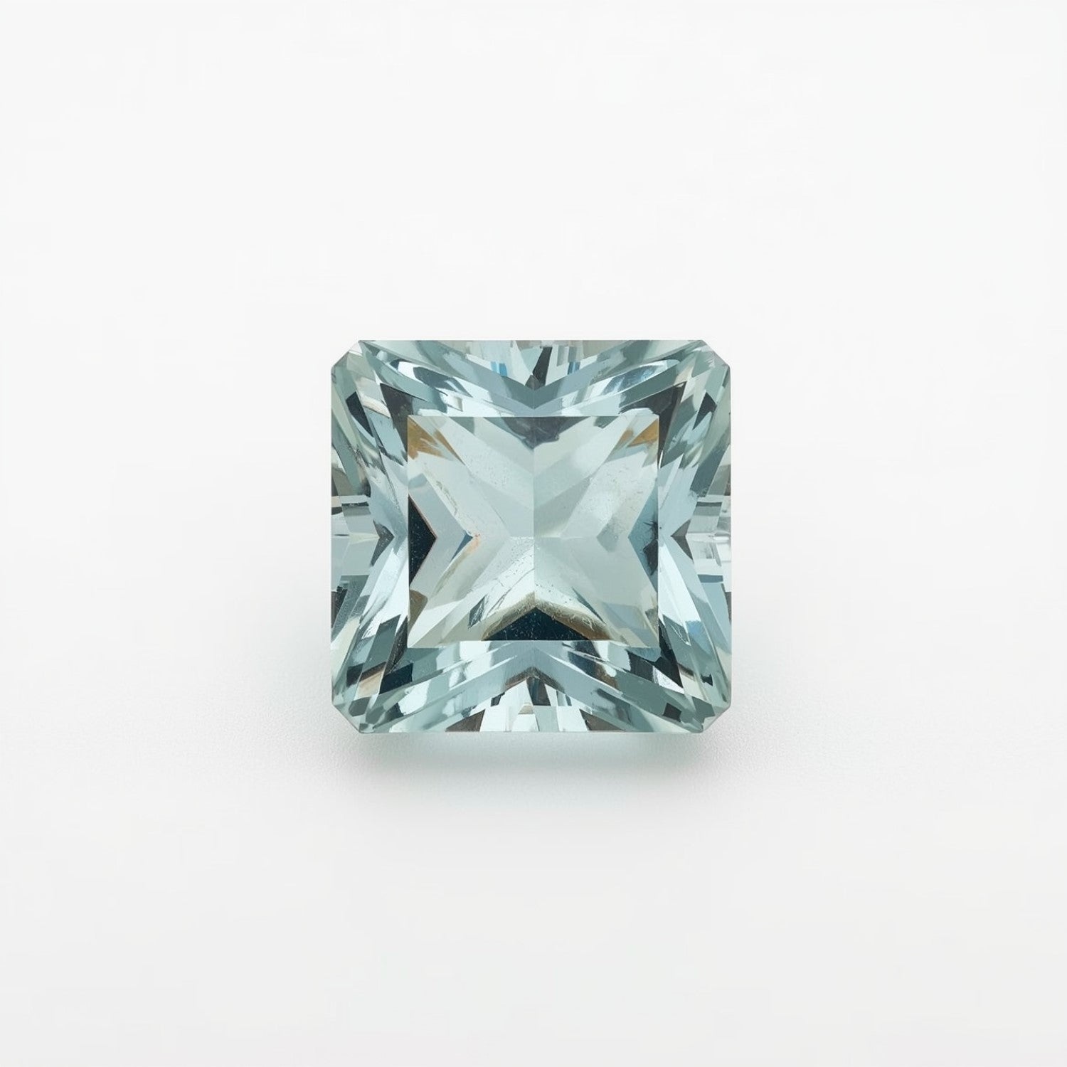 Aquamarine 1PC Chunky 14x14 MM Square Faceted Blue Genuine Semi Precious Loose Gemstones Image secondaire du produit