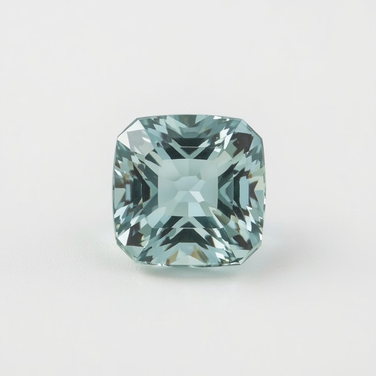 Aquamarine 1PC Chunky 15x15 MM Square Faceted Blue Superior Semi Precious Gems Secundaire afbeelding