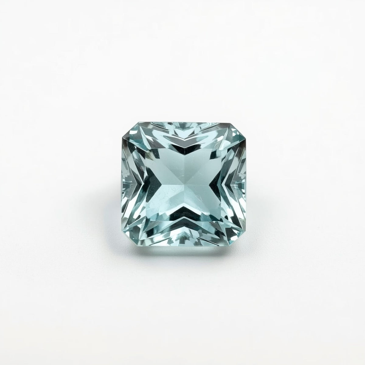 Aquamarine 10PC Tiny 3x3 MM Square Faceted Blue Fiery Semi Precious Gems