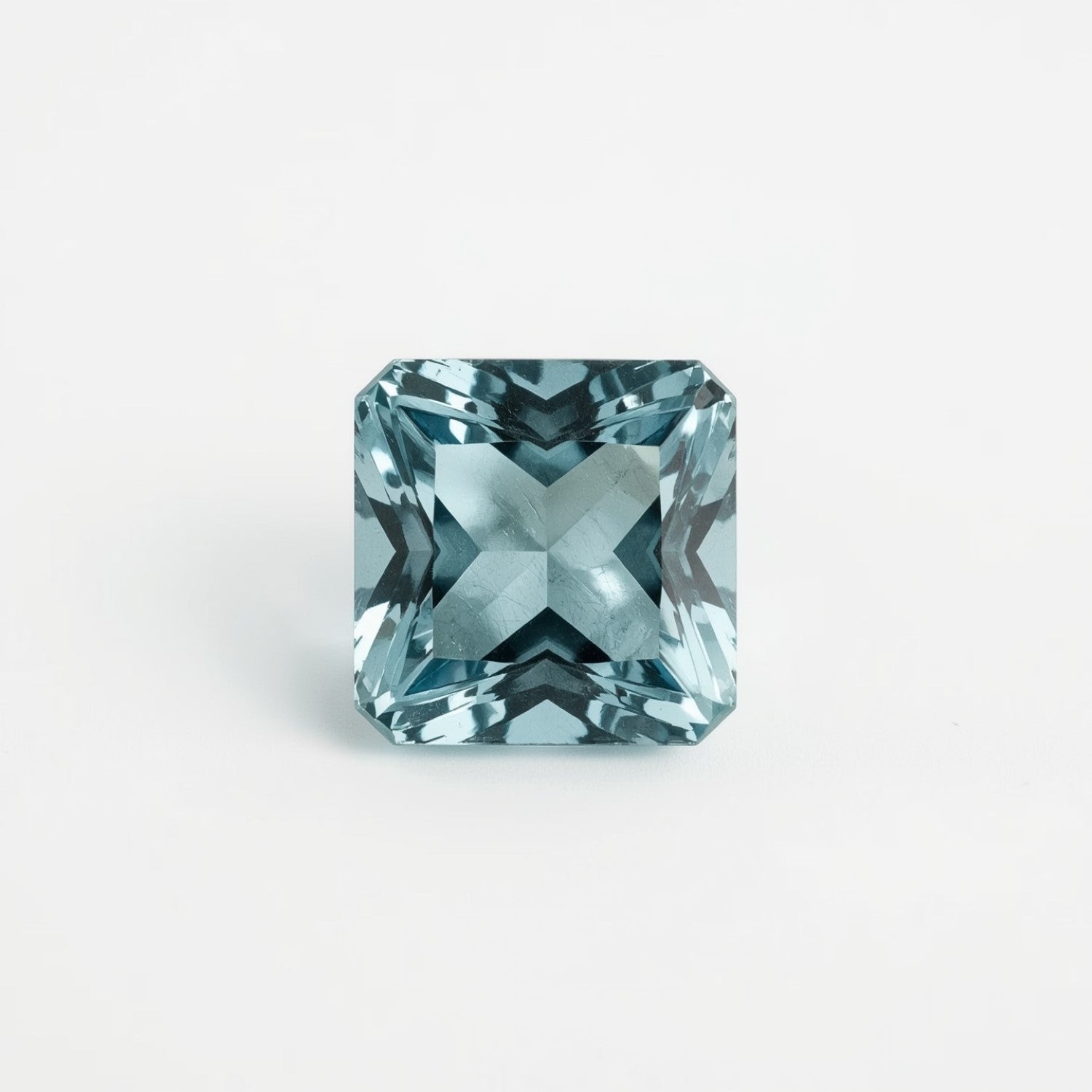 Aquamarine 10PC Tiny 3x3 MM Square Faceted Blue Fiery Semi Precious Gems