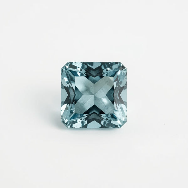 Aquamarine 10PC Tiny 3x3 MM Square Faceted Blue Fiery Semi Precious Gems