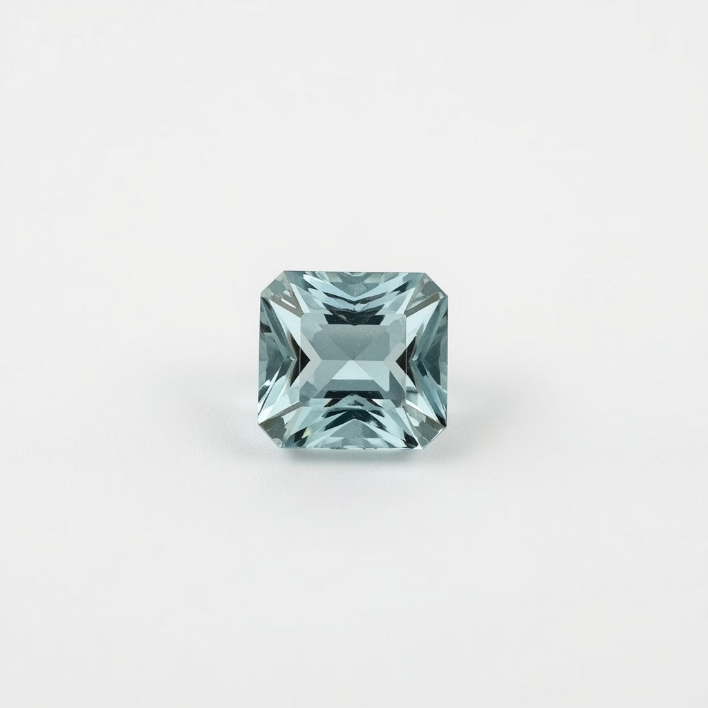 Aquamarine 10PC Tiny 4x4 MM Square Faceted Blue Brilliant Semi Precious Loose Gems