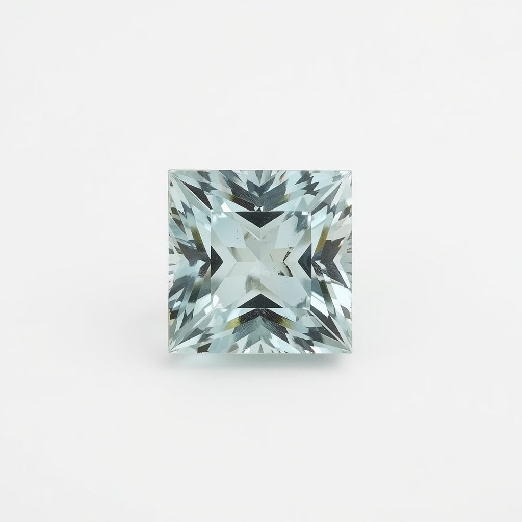 Aquamarine 10PC Tiny 4x4 MM Square Faceted Blue Brilliant Semi Precious Loose Gems
