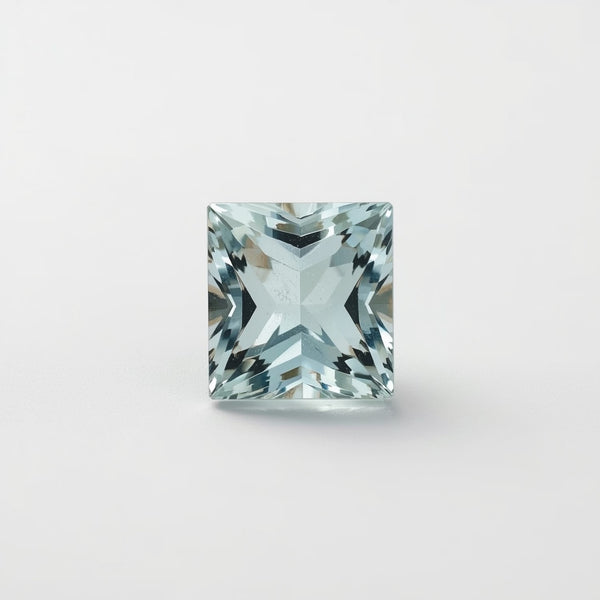 Aquamarine 1PC Tiny 5x5 MM Square Faceted Blue Sparkling Semi Precious Loose Gemstone