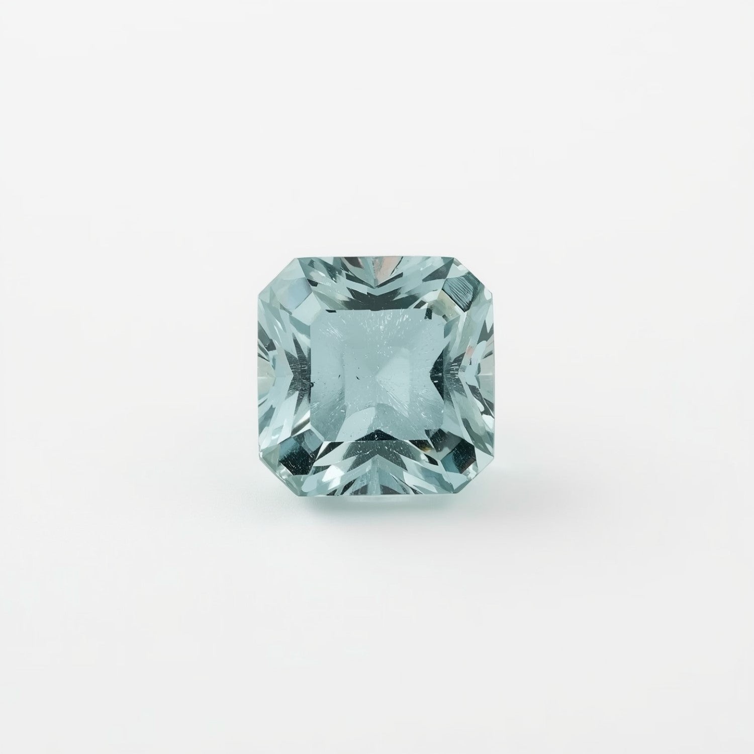 Aquamarine 1PC Tiny 5x5 MM Square Faceted Blue Sparkling Semi Precious Loose Gemstone