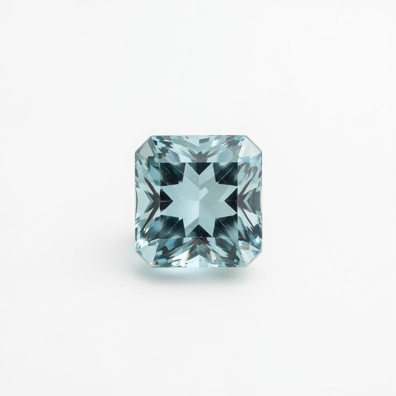 Aquamarine 1PC Tiny 6x6 MM Square Faceted Blue Polished Semi Precious Loose Gemstones Image principale du produit