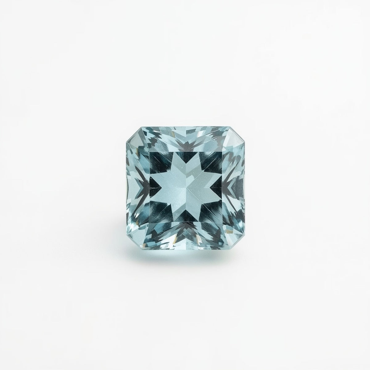 Aquamarine 1PC Tiny 6x6 MM Square Faceted Blue Polished Semi Precious Loose Gemstones