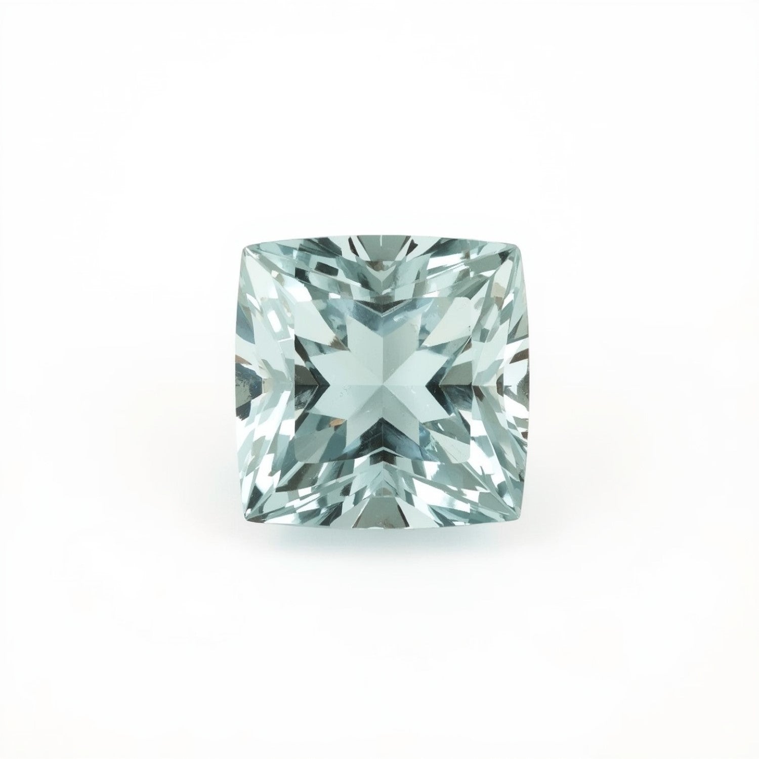 Aquamarine 1PC Small 8x8 MM Square Faceted Blue Luster Semi Precious Loose Gems