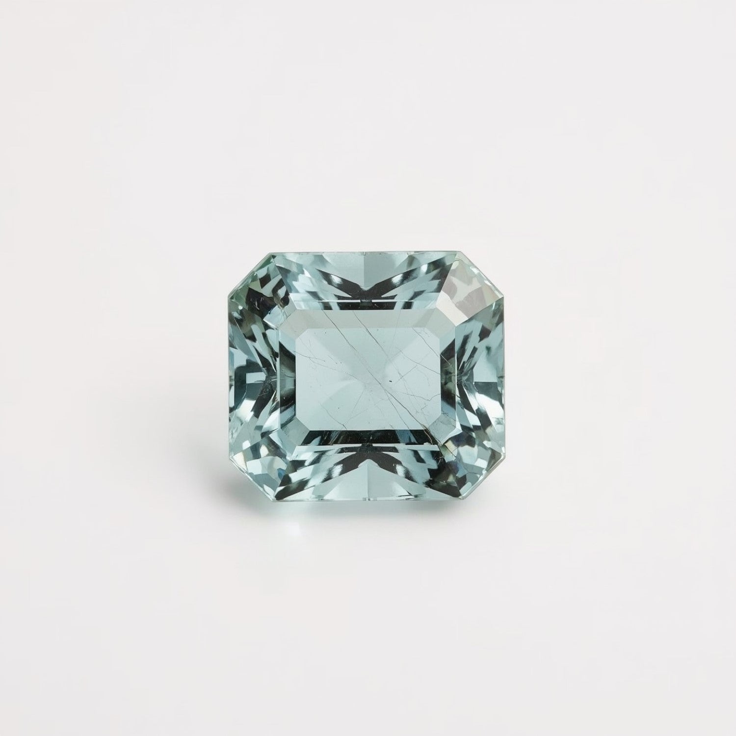 Aquamarine 1PC Small 8x8 MM Square Faceted Blue Luster Semi Precious Loose Gems