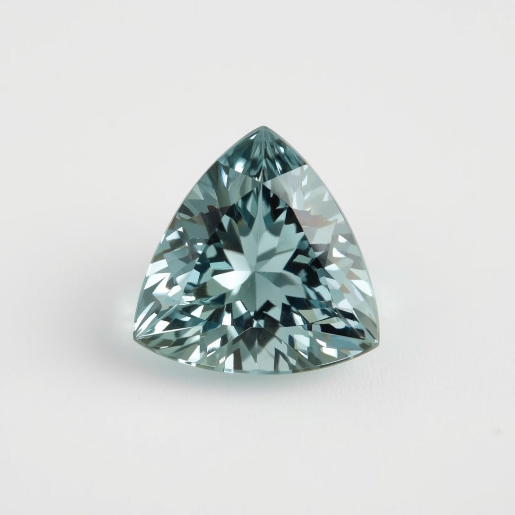 Aquamarine 1PC Large 11x11 MM Triangle Faceted Blue Fine Semi Precious Gems
