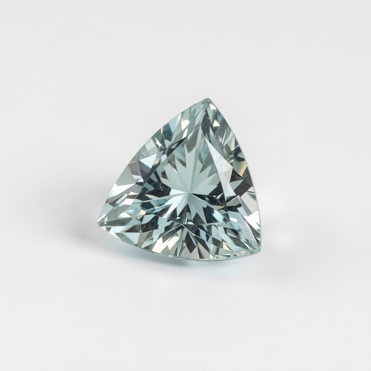 Aquamarine 1PC Large 12x12 MM Triangle Faceted Blue High-Quality Semi Precious Loose Gems Immagine secondaria del prodotto