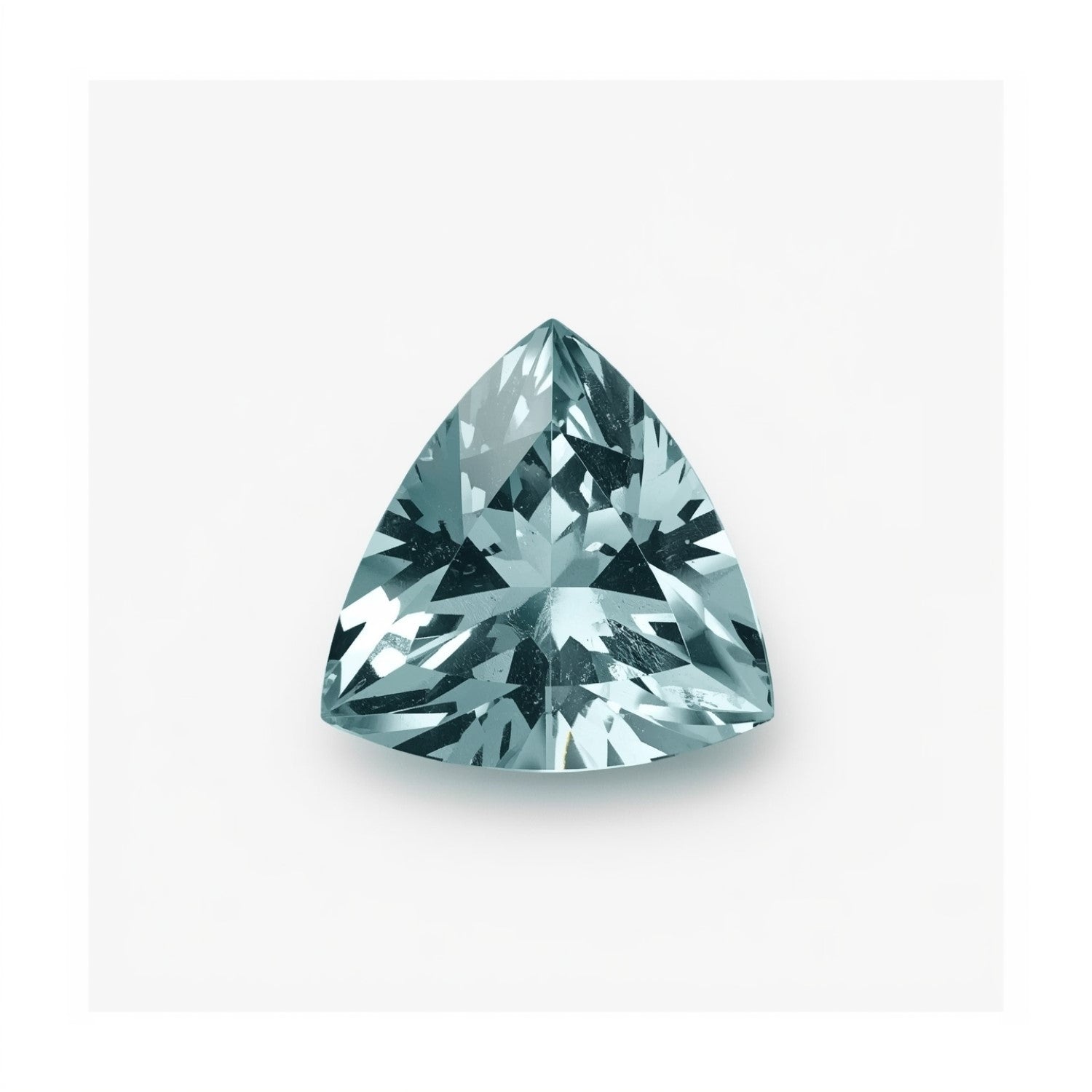 Aquamarine 10PC Tiny 3x3 MM Triangle Faceted Blue Fiery Semi Precious Gems Sekundär produktbild