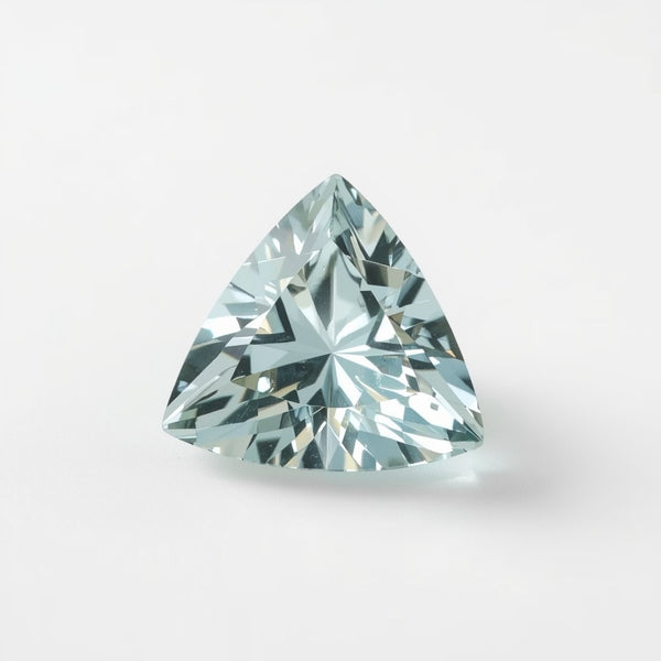 Aquamarine 1PC Medium 9x9 MM Triangle Faceted Blue Lustrous Semi Precious Loose Gemstone