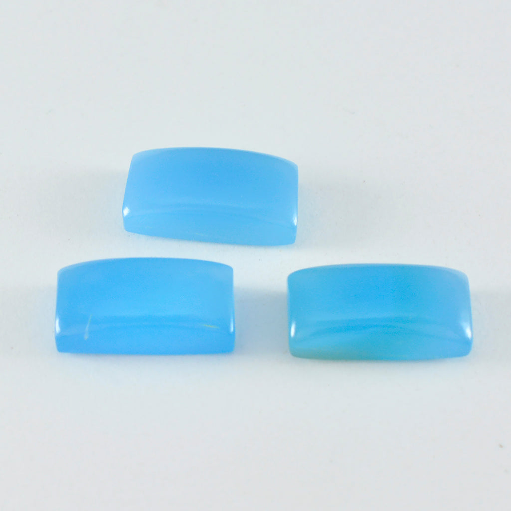 Chalcedony 1PC Large 8x16 MM Baguette Cabochon Blue Luster semi Precious Precious Gemstone