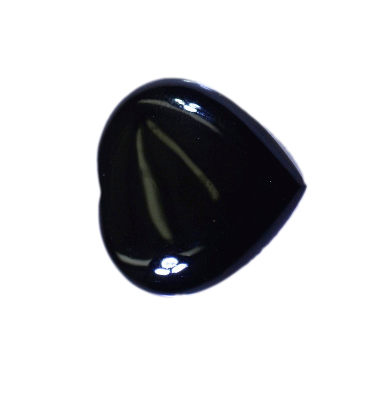 Black Onyx 1PC Large 10x10 MM Heart Cabochon Black Luster semi Precious Precious Gemstone