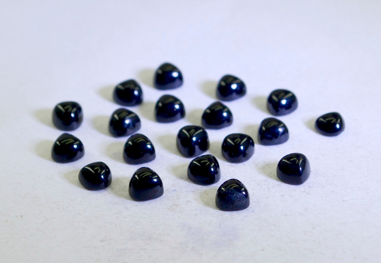Black Onyx 10PC Tiny 4x4 MM Heart Cabochon Black Pure semi Precious Precious Gemstone