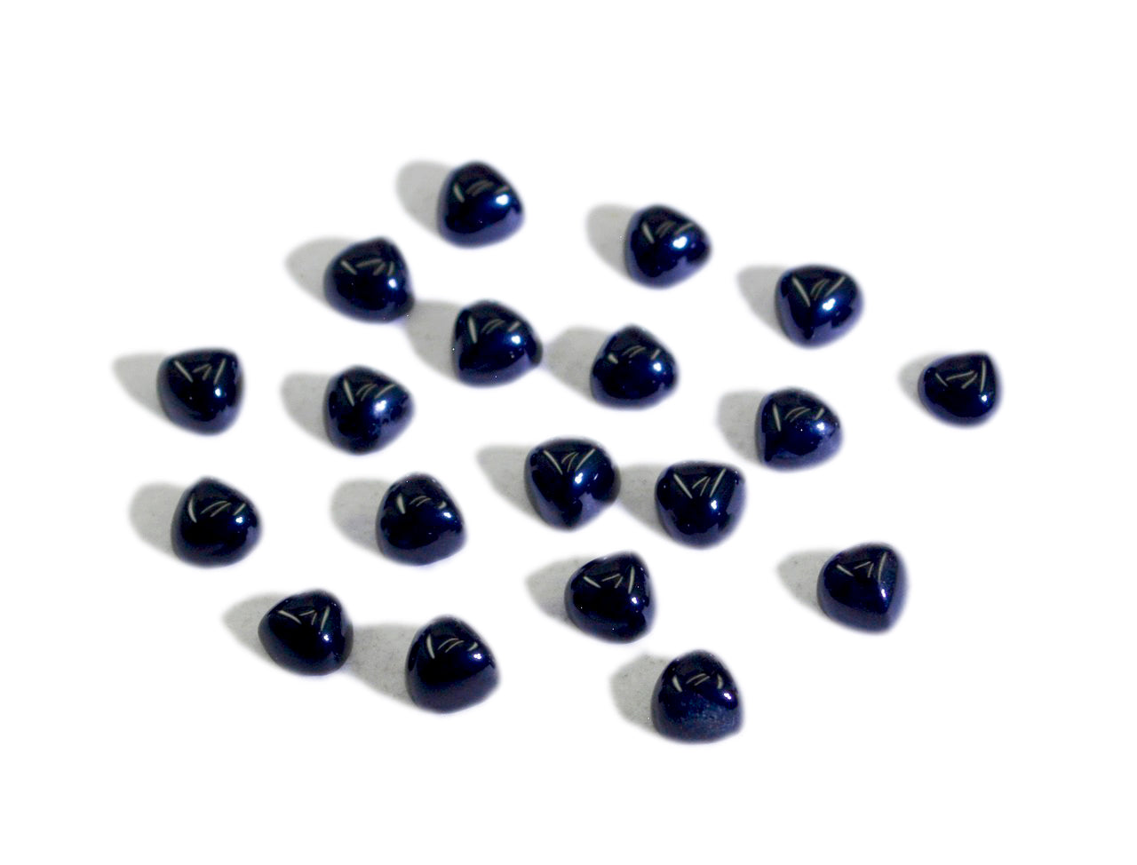 Black Onyx 10PC Tiny 5x5 MM Heart Cabochon Black Fiery semi Precious Gems