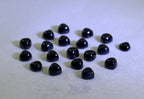 Black Onyx 1PC Tiny 6x6 MM Heart Cabochon Black Brilliant semi Precious Loose Gems