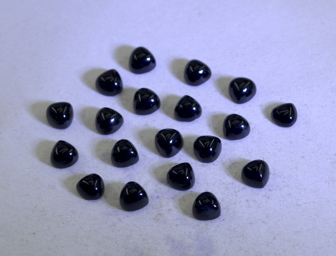 Black Onyx 1PC Small 7x7 MM Heart Cabochon Black Sparkling semi Precious Loose Gemstone