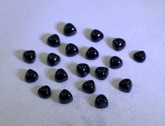 Black Onyx 1PC Small 7x7 MM Heart Cabochon Black Sparkling semi Precious Loose Gemstone