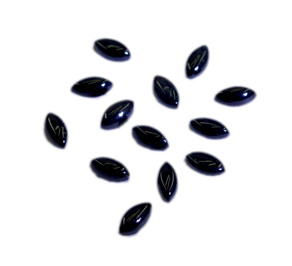 Black Onyx 10PC Tiny 4x8 MM Marquise  Cabochon Black Splendid semi Precious Semi Precious Gemstone