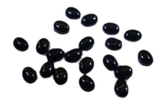 Black Onyx 10PC Tiny 3x5 MM Oval Cabochon Black Superior semi Precious Loose Gemstone