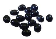 Black Onyx 10PC Tiny 4x6 MM Oval Cabochon Black Pure semi Precious Loose Gemstones