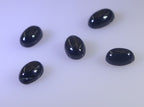 Black Onyx 1PC Tiny 5x7 MM Oval Cabochon Black Fiery semi Precious Semi Precious Gemstone