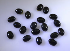 Black Onyx 1PC Small 7x9 MM Oval Cabochon Black Polished semi Precious Loose Gems