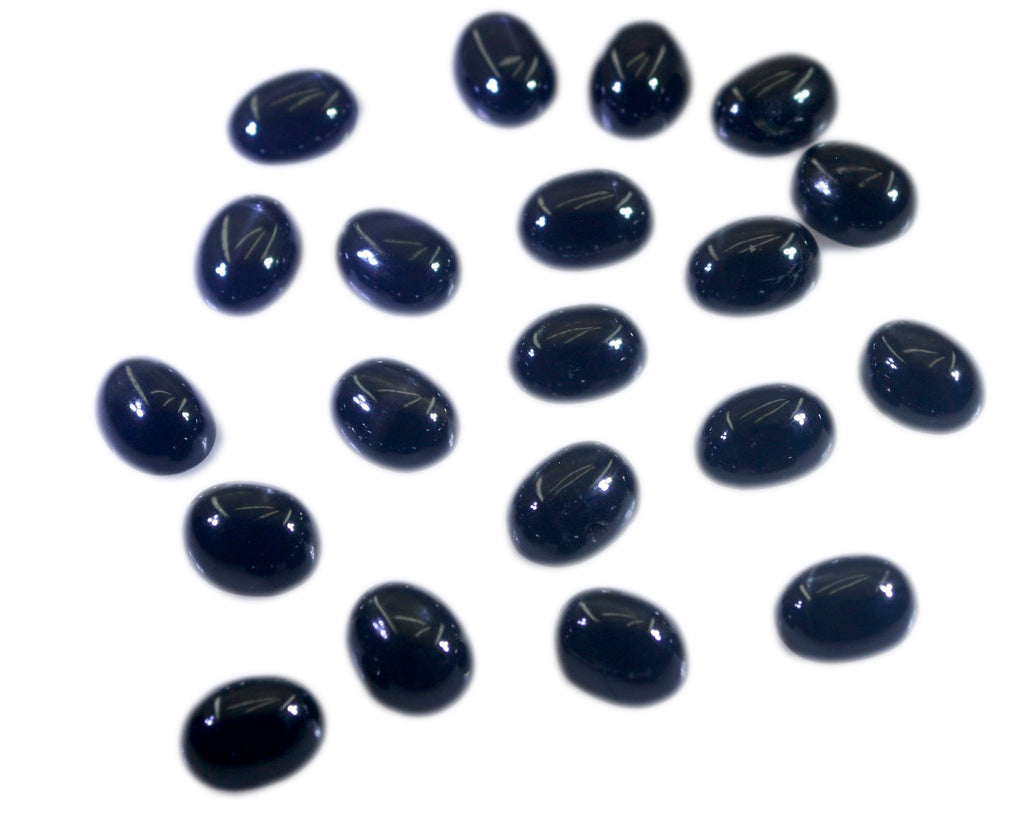 Black Onyx 1PC Large 9x11 MM Oval Cabochon Black Lustrous semi Precious Semi Precious Gemstone