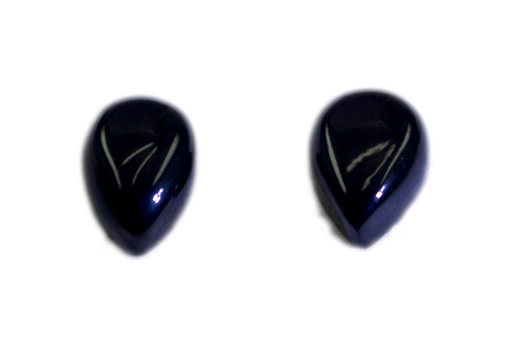 Black Onyx 1PC Large 10x12 MM Pear Cabochon Black Splendid semi Precious Gems