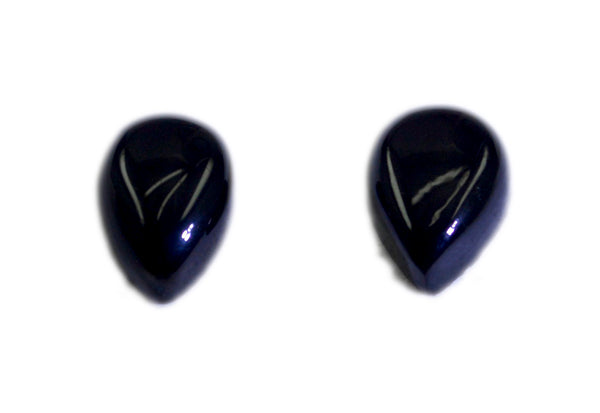 Black Onyx 1PC Large 10x12 MM Pear Cabochon Black Splendid semi Precious Gems