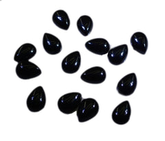 Black Onyx 1PC Small 6x9 MM Pear Cabochon Black Superior semi Precious Gems