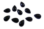 Black Onyx 1PC Medium 7x10 MM Pear Cabochon Black Fiery semi Precious Loose Gemstone