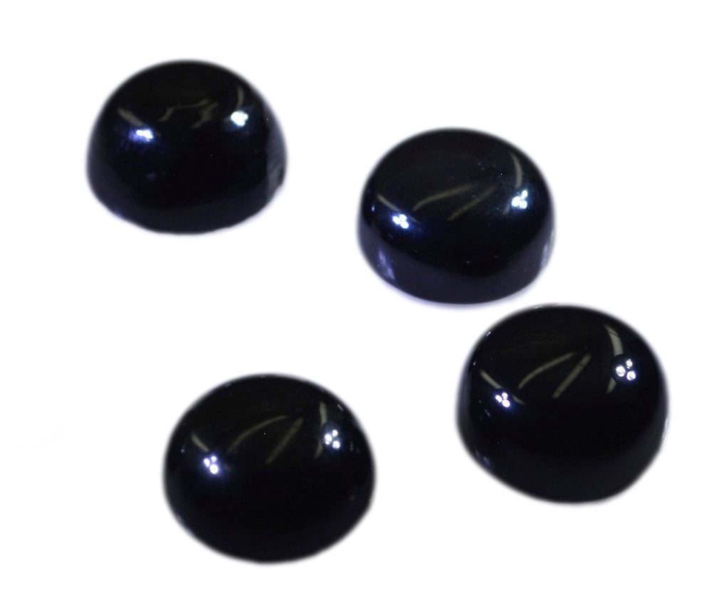 Black Onyx 1PC Large 11x11 MM Round Cabochon Black Polished semi Precious Loose Gems