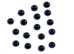 Black Onyx 10PC Tiny 5x5 MM Round Cabochon Black Genuine semi Precious Loose Gems