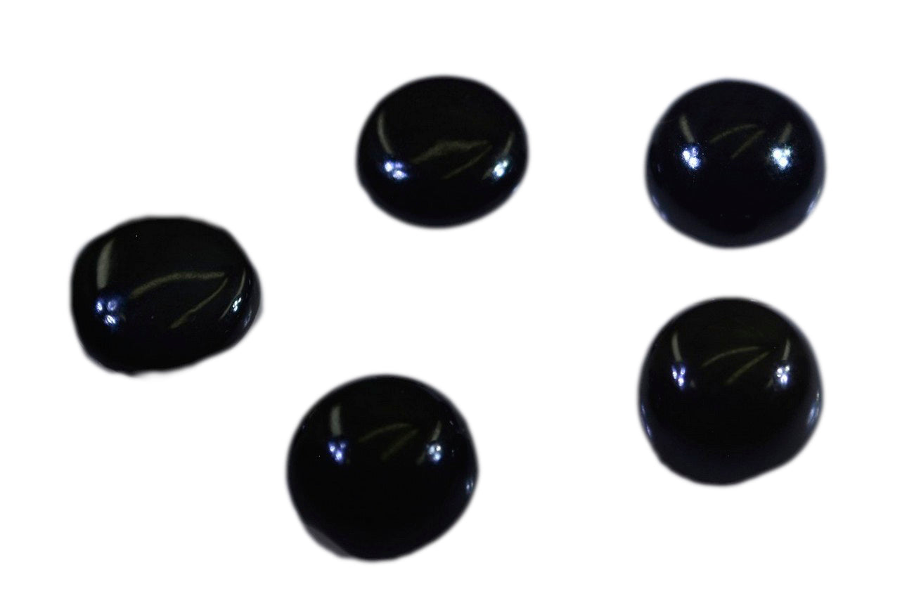 Black Onyx 1PC Medium 9x9 MM Round Cabochon Black Brilliant semi Precious Precious Gemstone