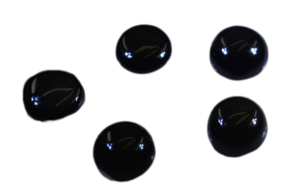Black Onyx 1PC Medium 9x9 MM Round Cabochon Black Brilliant semi Precious Precious Gemstone