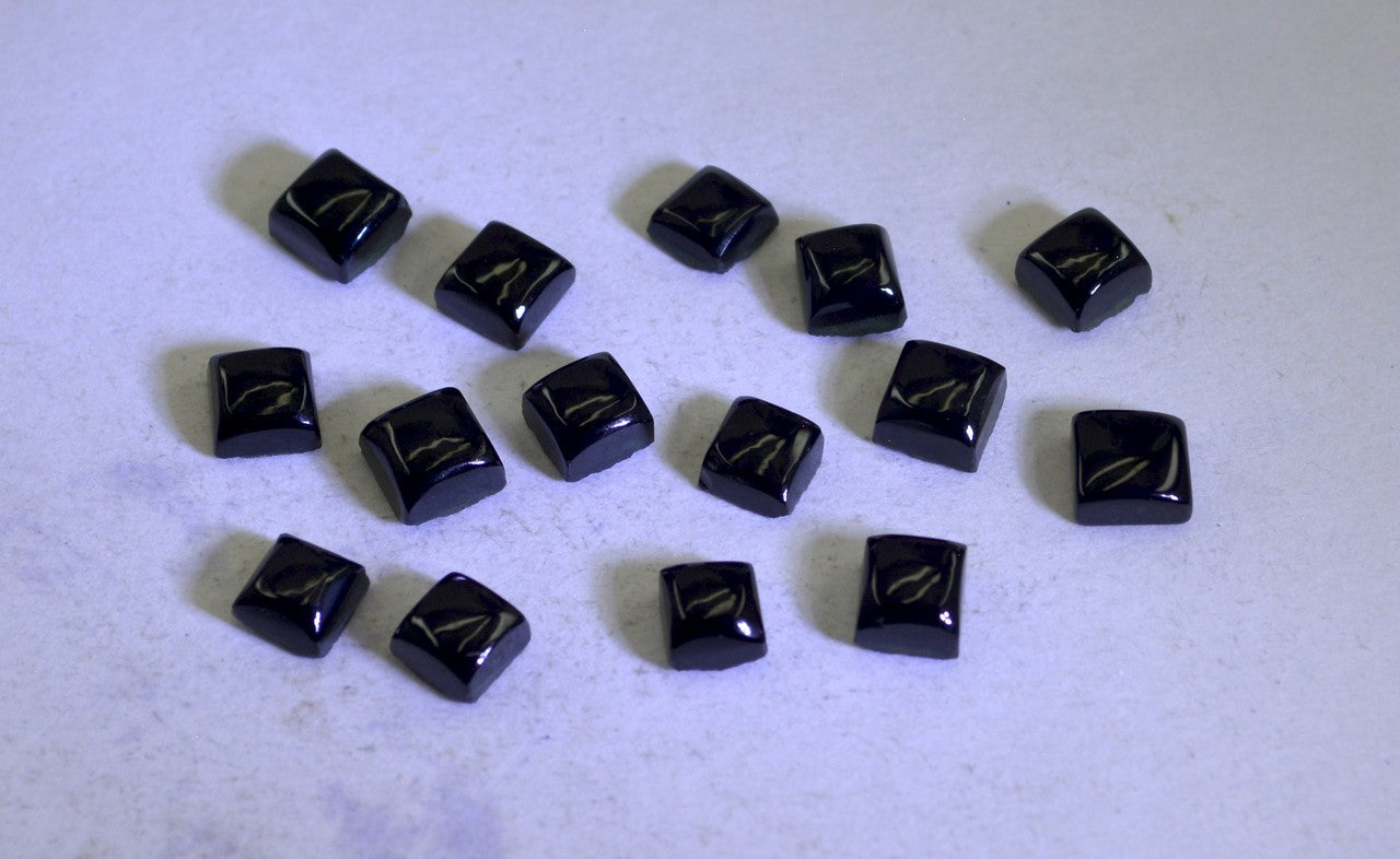 Black Onyx 10PC Tiny 3x3 MM Square Cabochon Black Splendid semi Precious Semi Precious Gemstone