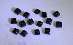 Black Onyx 10PC Tiny 3x3 MM Square Cabochon Black Splendid semi Precious Semi Precious Gemstone