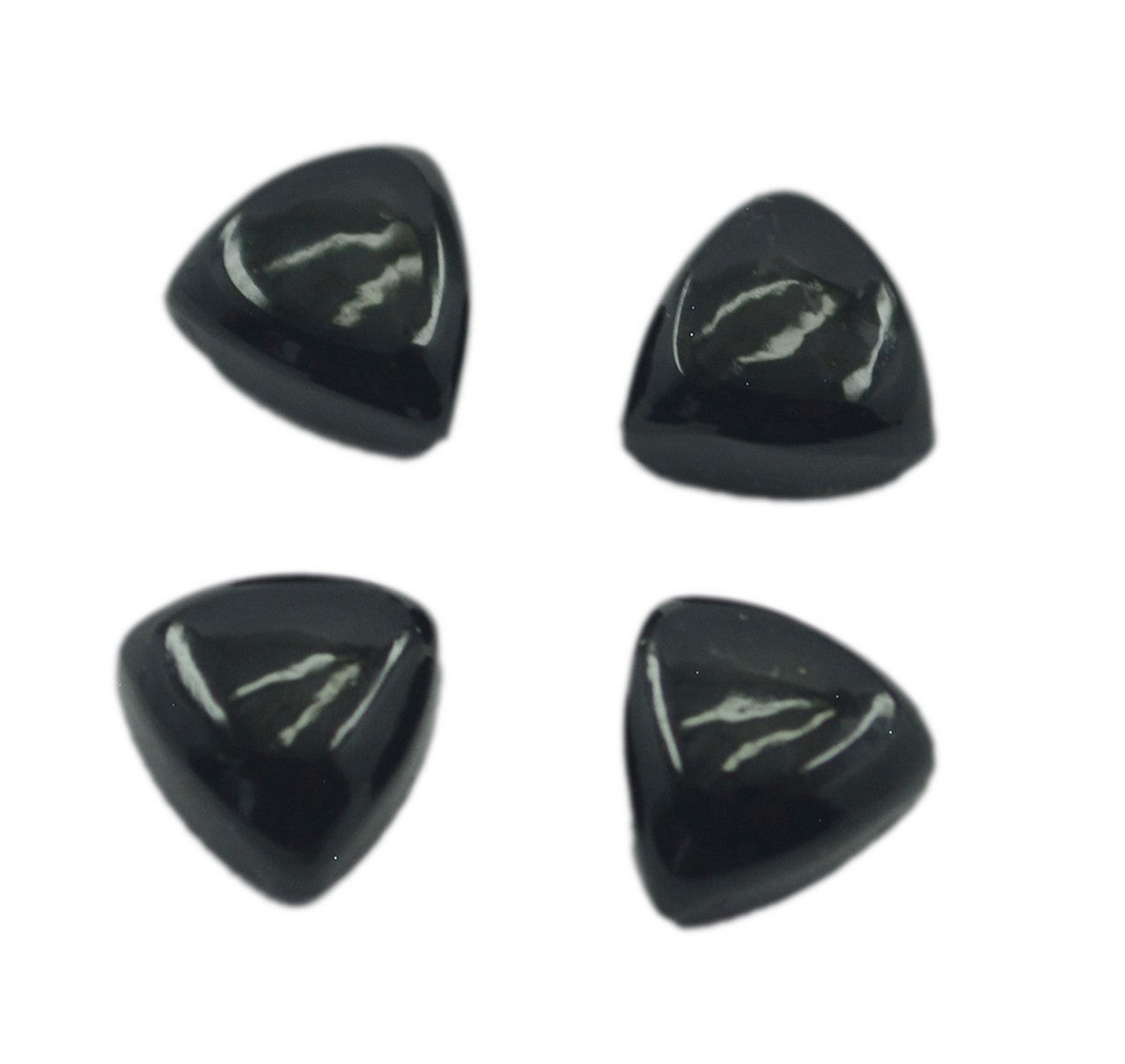 Black Onyx 1PC Large 11x11 MM Triangle Cabochon Black Polished semi Precious Precious Gemstone