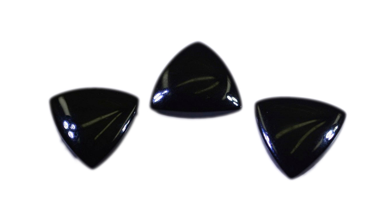 Black Onyx 10PC Tiny 4x4 MM Triangle Cabochon Black Natural semi Precious Semi Precious Gemstone