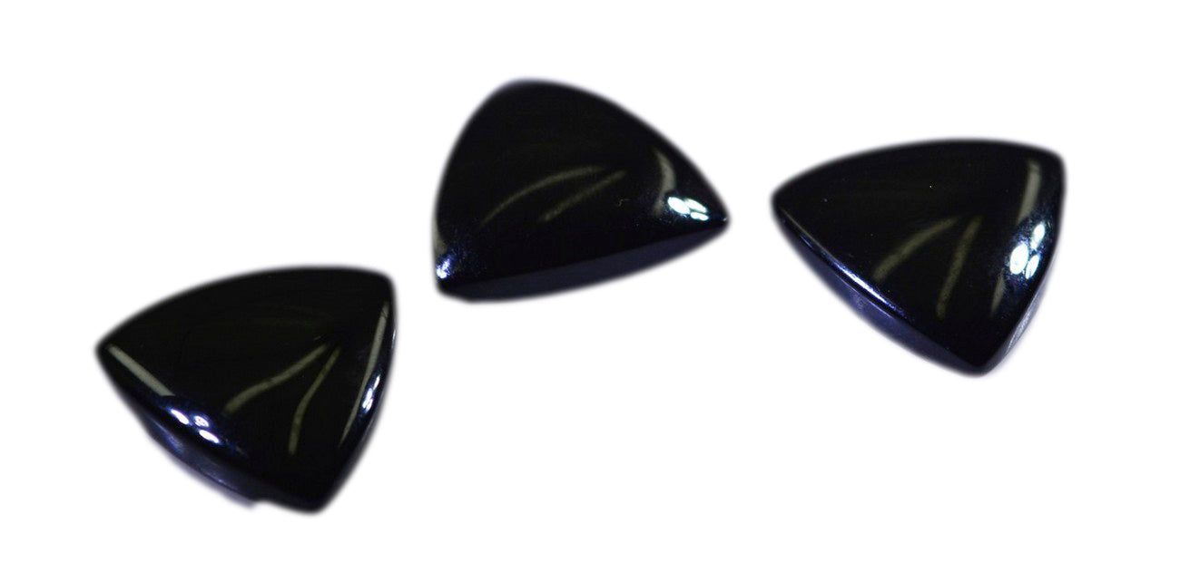 Black Onyx 10PC Tiny 5x5 MM Triangle Cabochon Black Genuine semi Precious Precious Gemstone