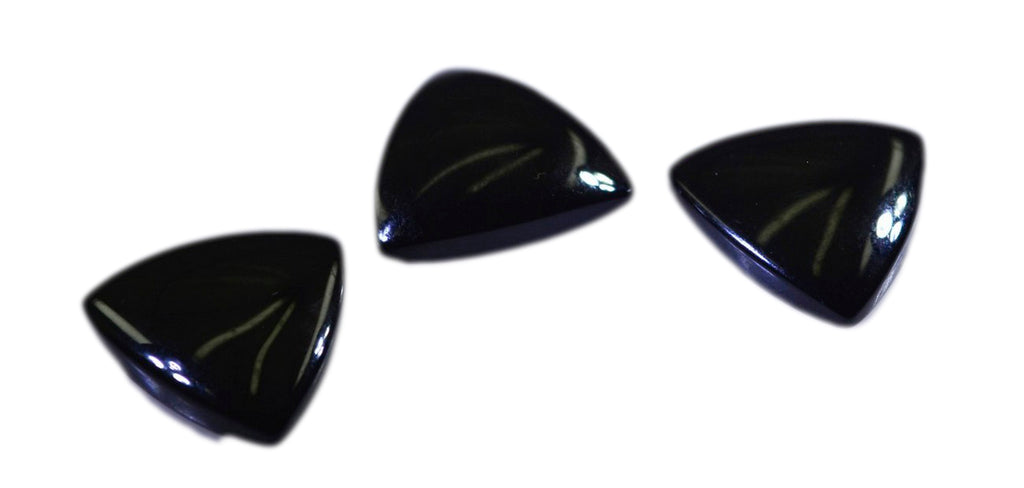 Black Onyx 10PC Tiny 5x5 MM Triangle Cabochon Black Genuine semi Precious Precious Gemstone